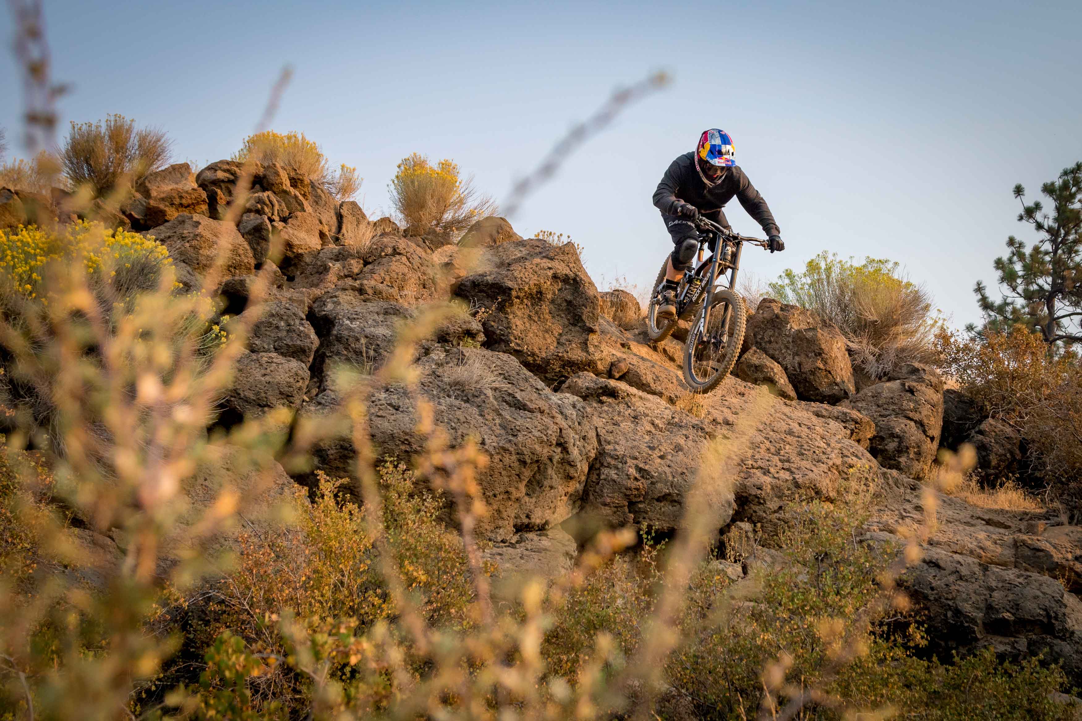 Carson Storch sending it through the rock garden