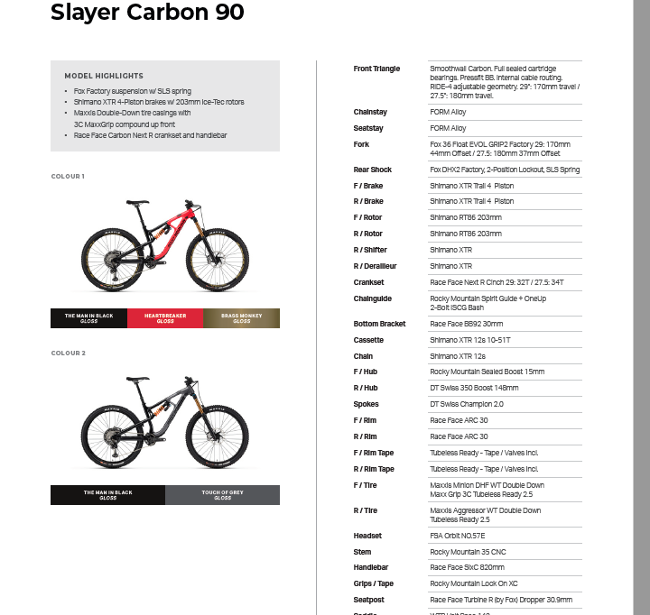 2020 Slayer Carbon 90